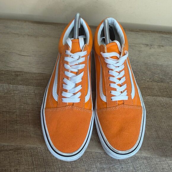 Vans Old Skool Unisex Men’s Size 8.5 Women’s Size 10 Tiger Orange & White shoes - Picture 4 of 8